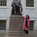 315-0593 Posing with Statue of John Harvard.jpg